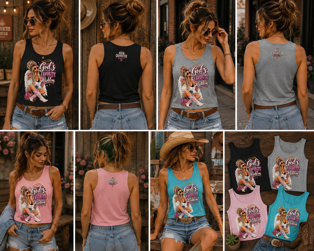 Gods Favorite Problem Graphic Tank Top