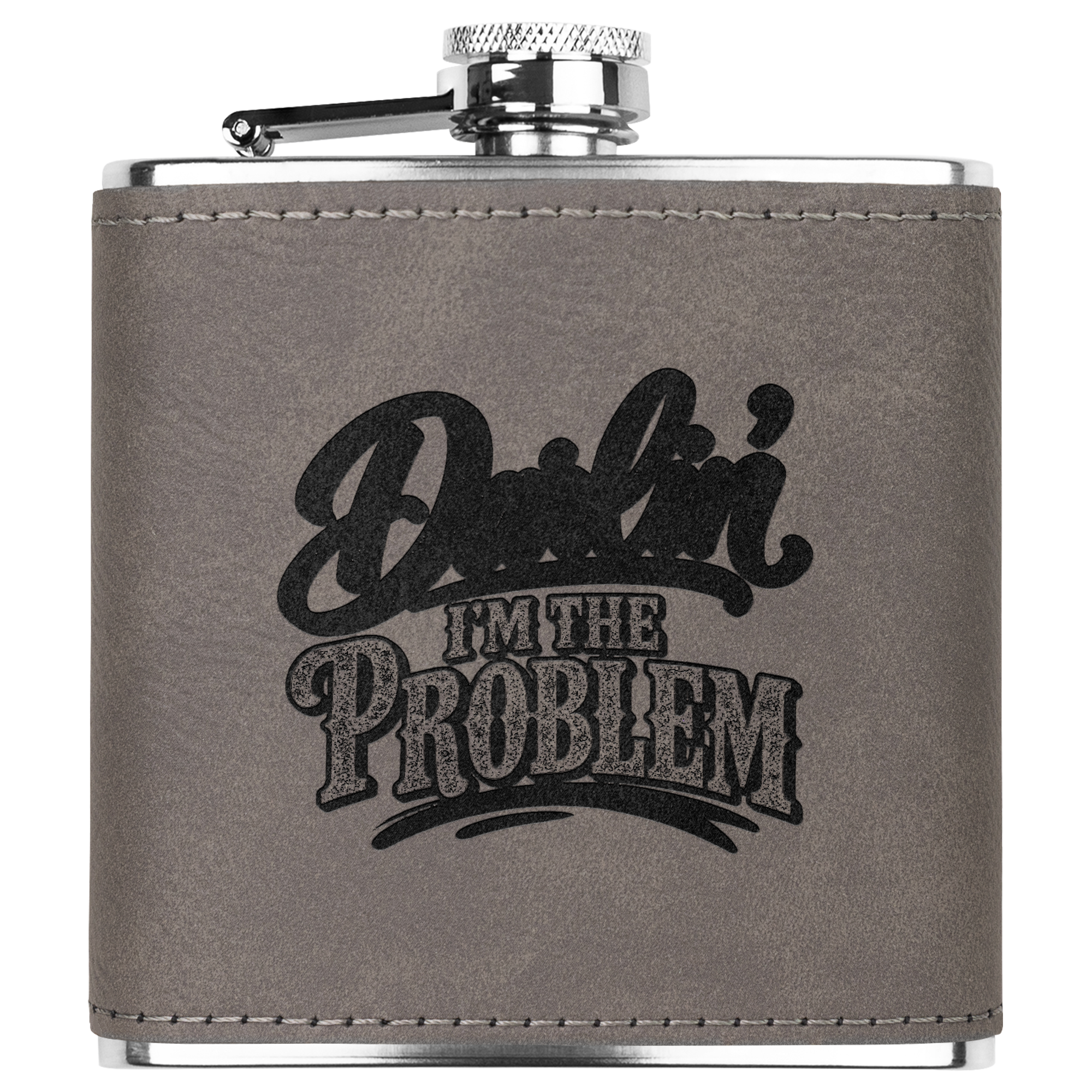 Darlin_Im_the_Problem_6_oz_Flask_Grey_Main_Mockup.png_16010422