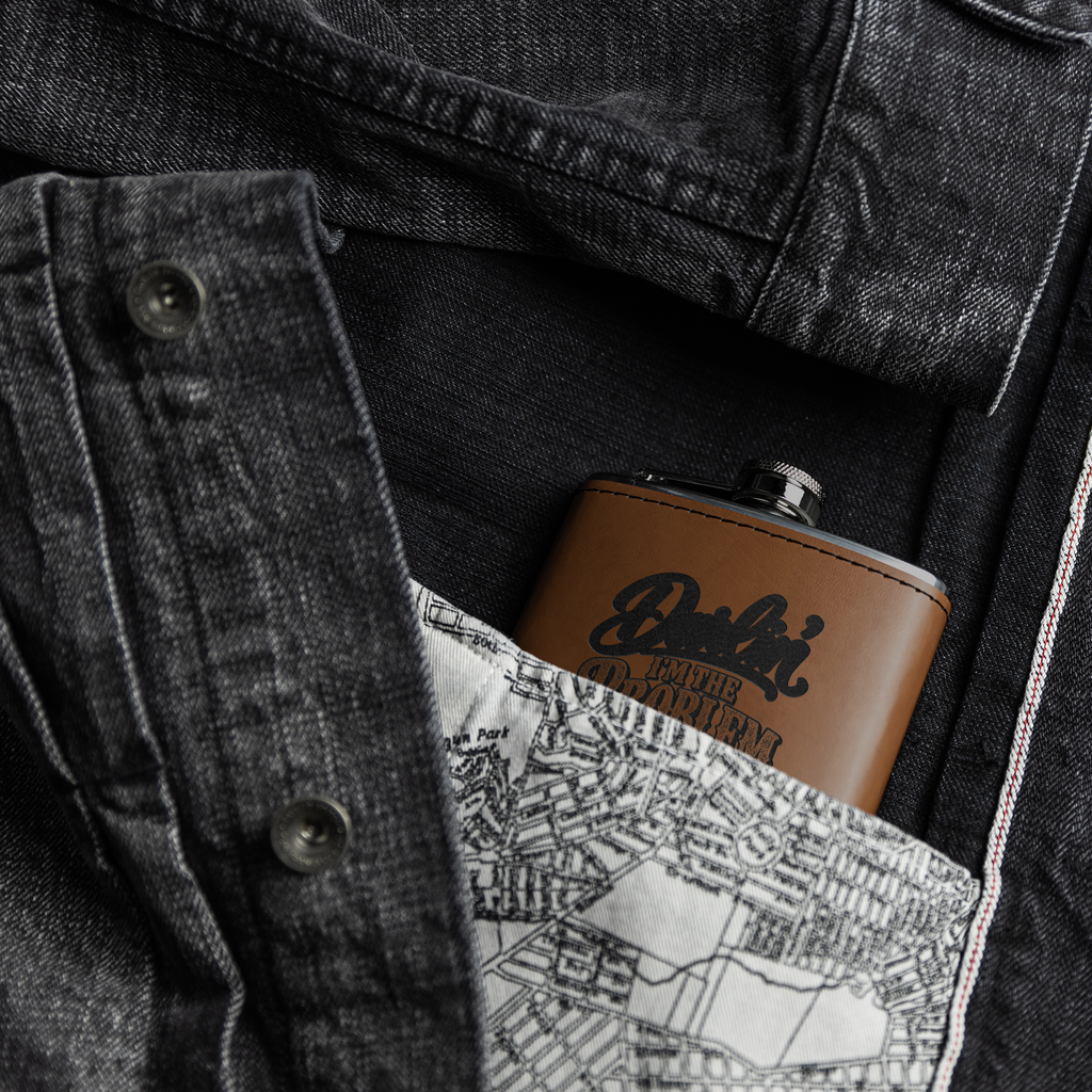 Darlin_Im_the_Problem_6_oz_Flask_Lt_Brown_Lifestyle_Mockup.png_16010425
