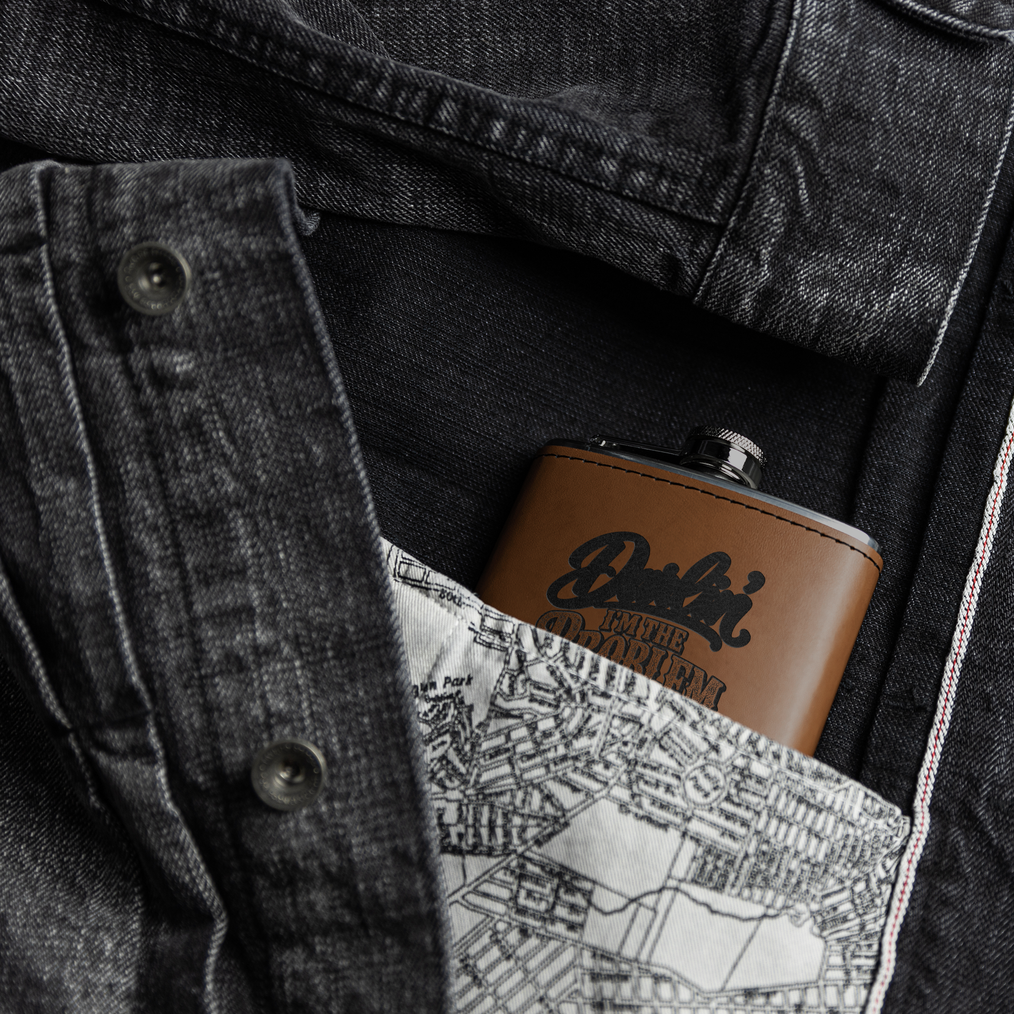 Darlin_Im_the_Problem_6_oz_Flask_Lt_Brown_Lifestyle_Mockup.png_16010425