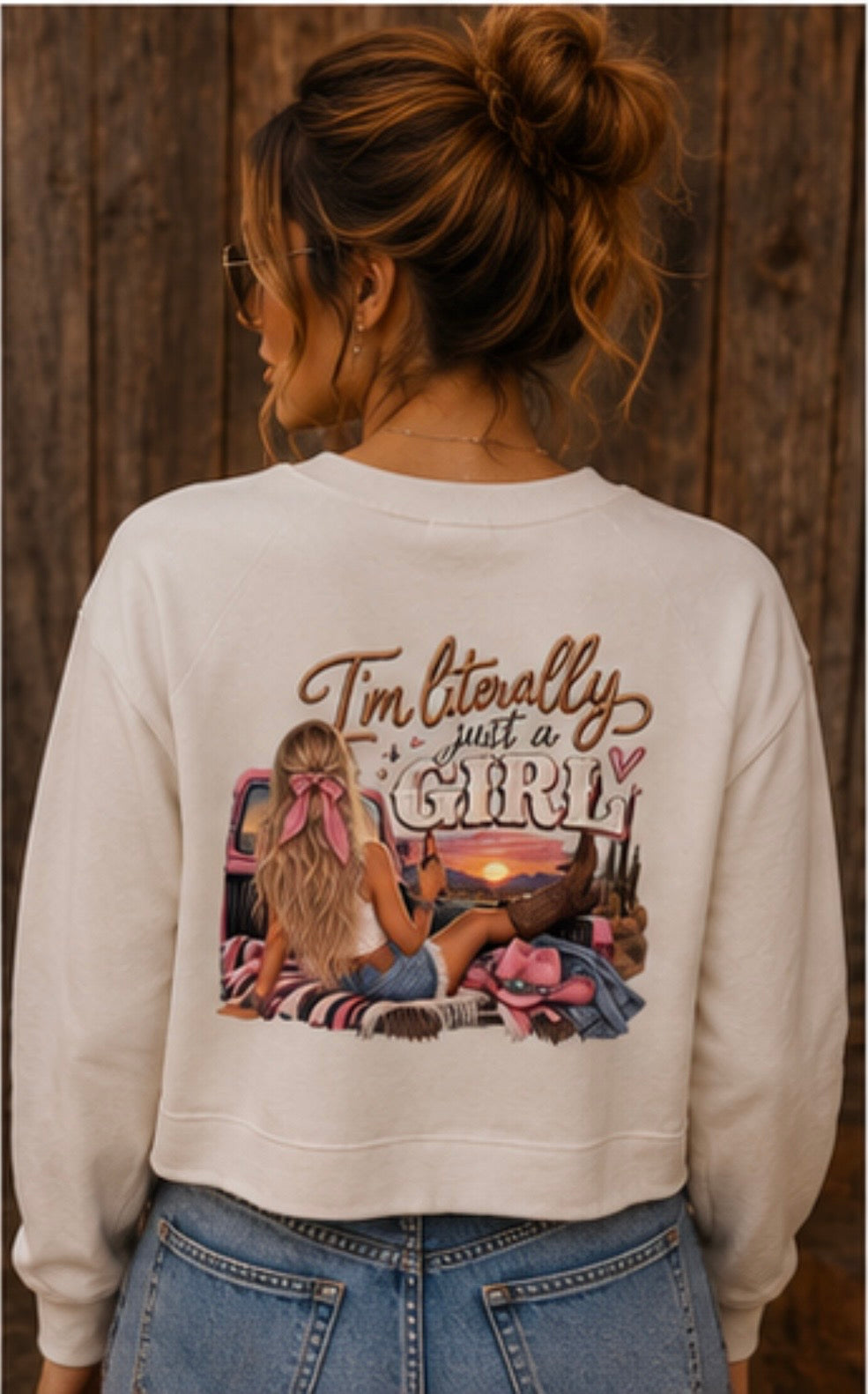 I'm literally just a Girl Graphic Pullover Fleece