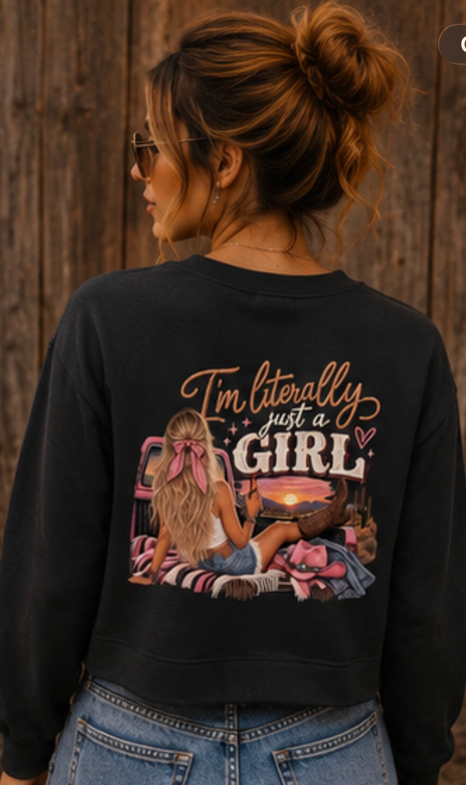 I'm literally just a Girl Graphic Pullover Fleece