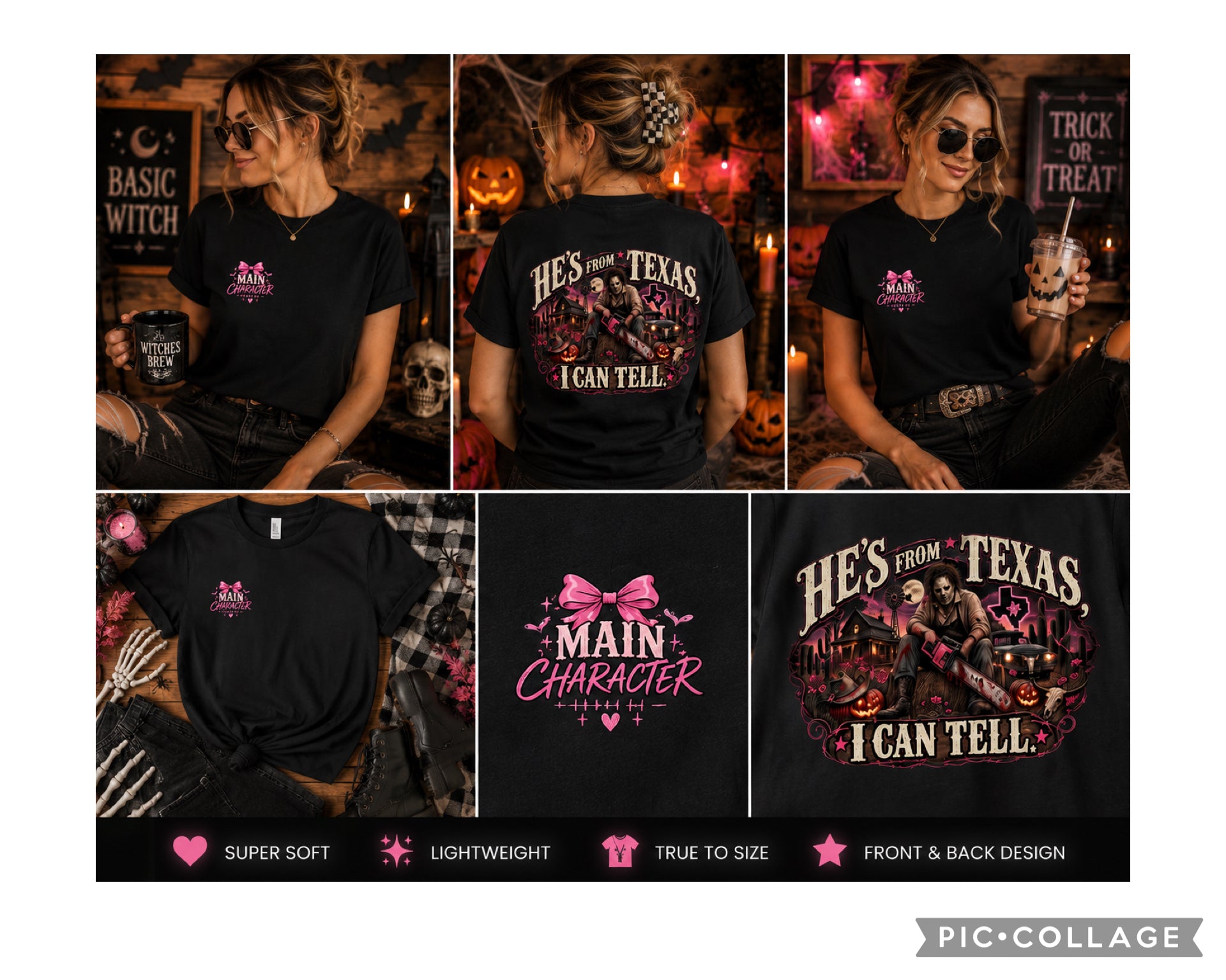 He's From Texas, I can tell Halloween Graphic Tee